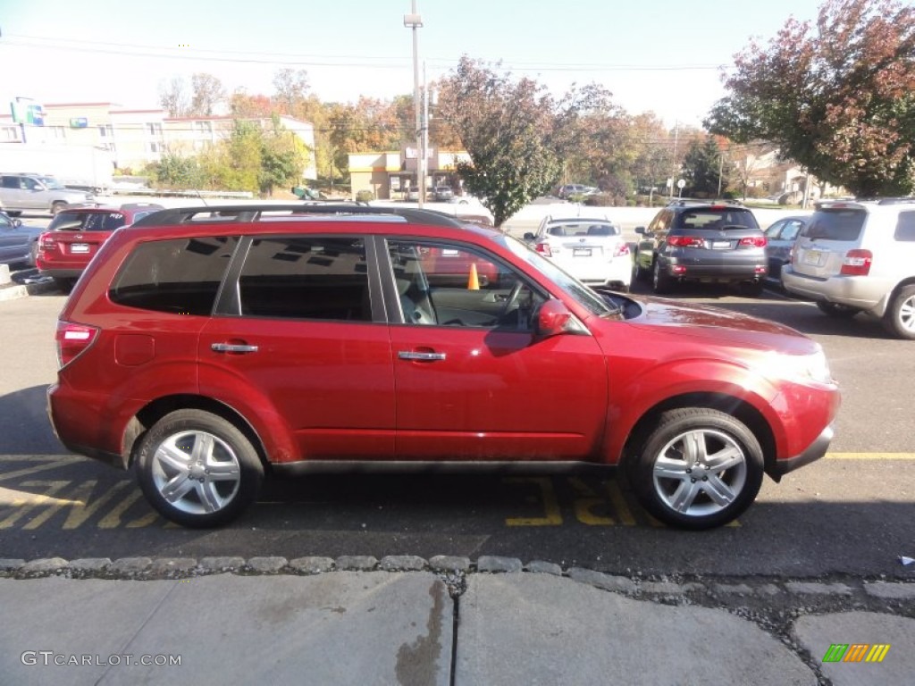 2009 Forester 2.5 X Limited - Camellia Red Pearl / Black photo #10