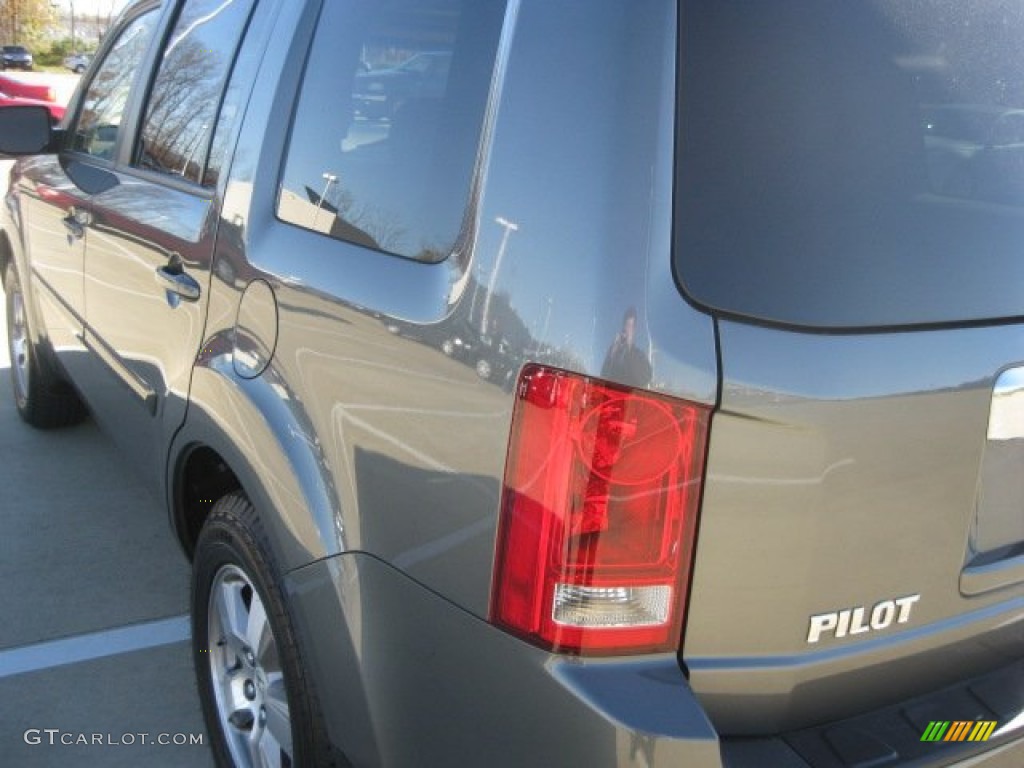 2009 Pilot EX-L 4WD - Nimbus Gray Metallic / Beige photo #7