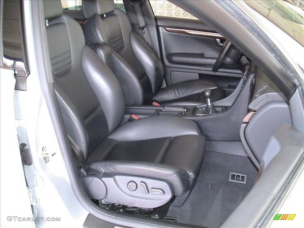 Ebony Interior 2005 Audi S4 4.2 quattro Sedan Photo #56113439