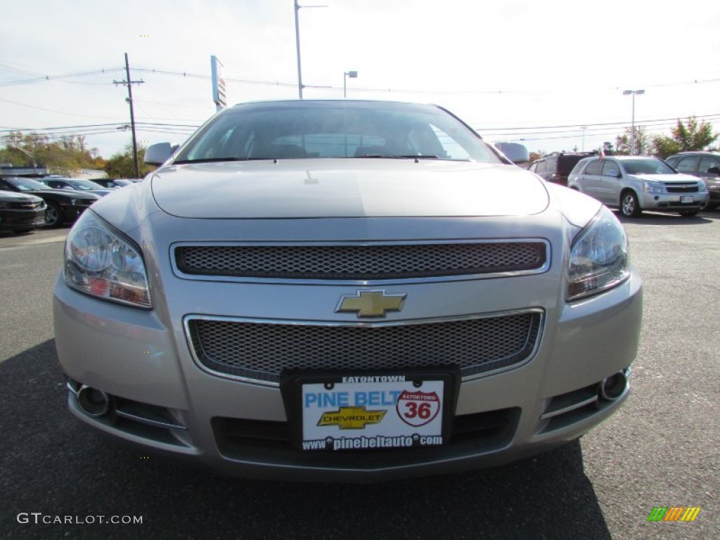 2008 Malibu LTZ Sedan - Silverstone Metallic / Ebony/Brick Red photo #2