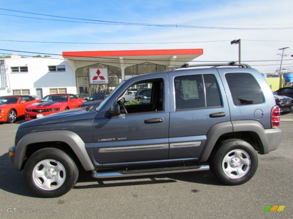 2002 Liberty Sport 4x4 - Steel Blue Pearlcoat / Dark Slate Gray photo #4