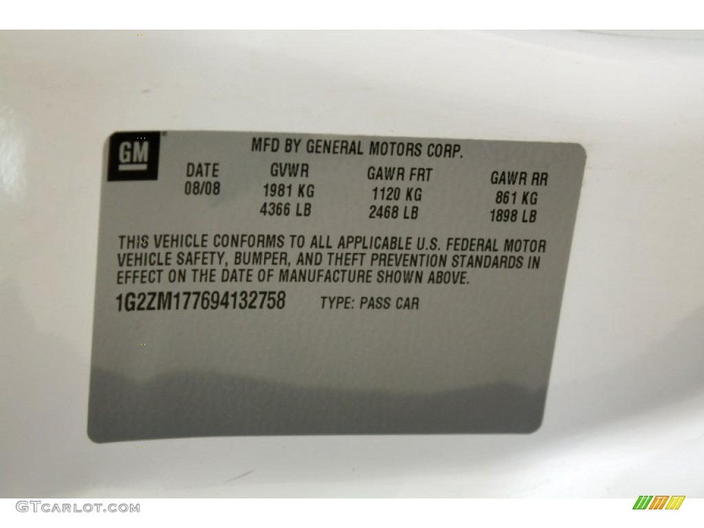 2009 G6 GXP Coupe - Summit White / Light Taupe photo #20