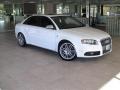 Ibis White 2008 Audi S4 4.2 quattro Sedan