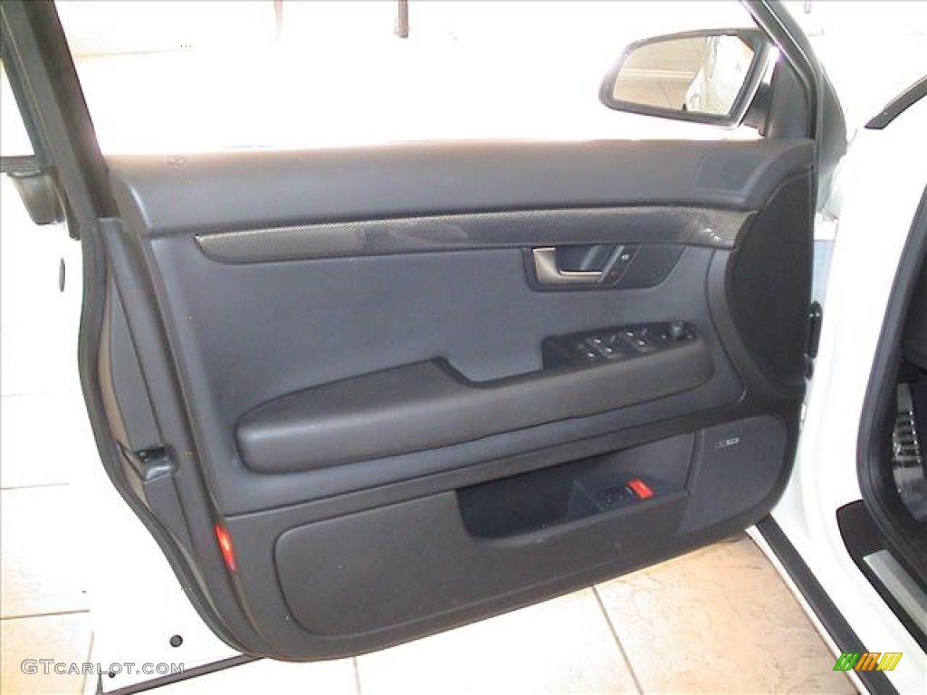 2008 Audi S4 4.2 quattro Sedan Black/Black Door Panel Photo #56115975