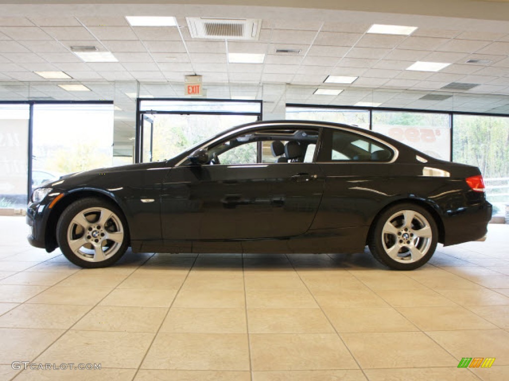 2009 3 Series 328i Coupe - Jet Black / Black photo #13