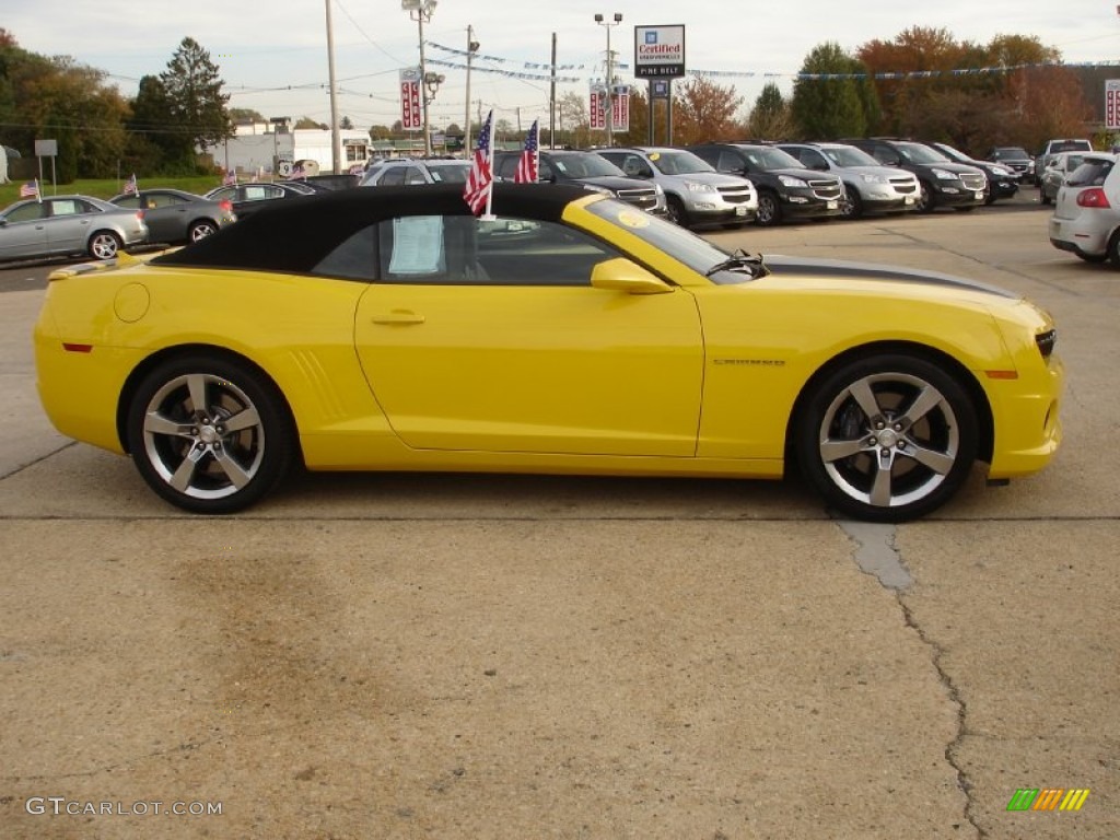 2011 Camaro SS/RS Convertible - Rally Yellow / Gray photo #4