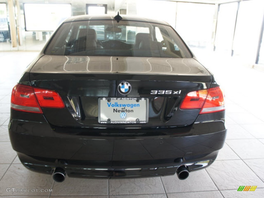 2008 3 Series 335xi Coupe - Jet Black / Saddle Brown/Black photo #6