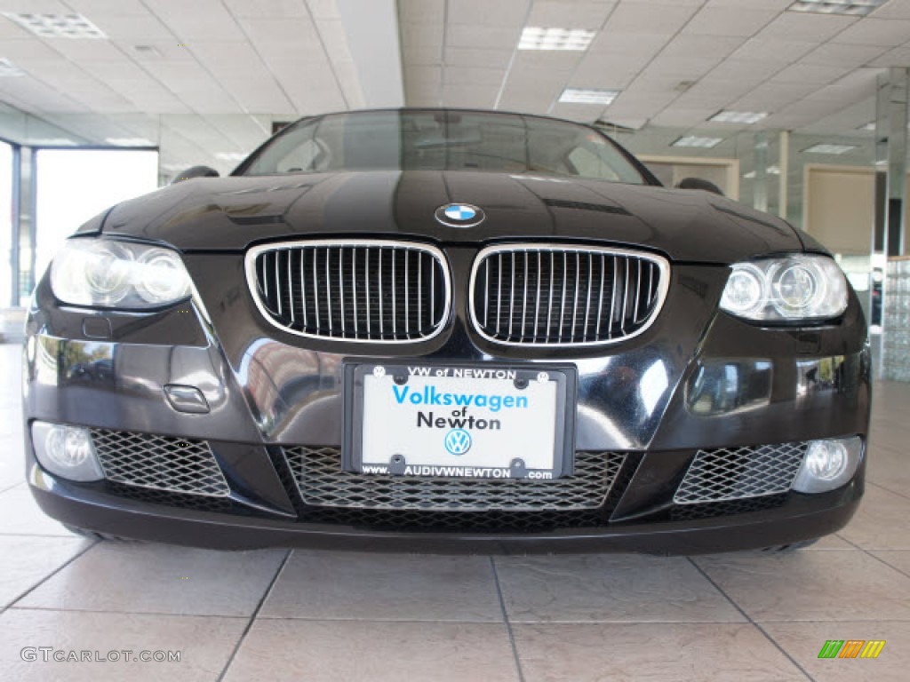 2008 3 Series 335xi Coupe - Jet Black / Saddle Brown/Black photo #11