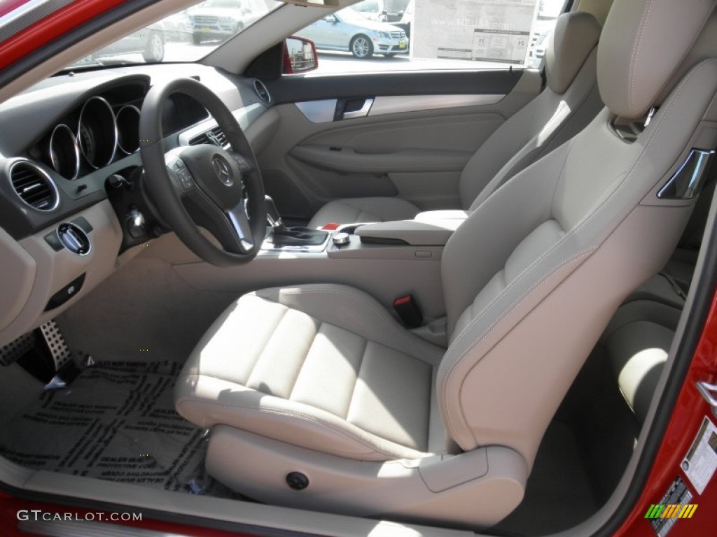 Almond Beige/Mocha Interior 2012 Mercedes-Benz C 250 Coupe Photo #56118353