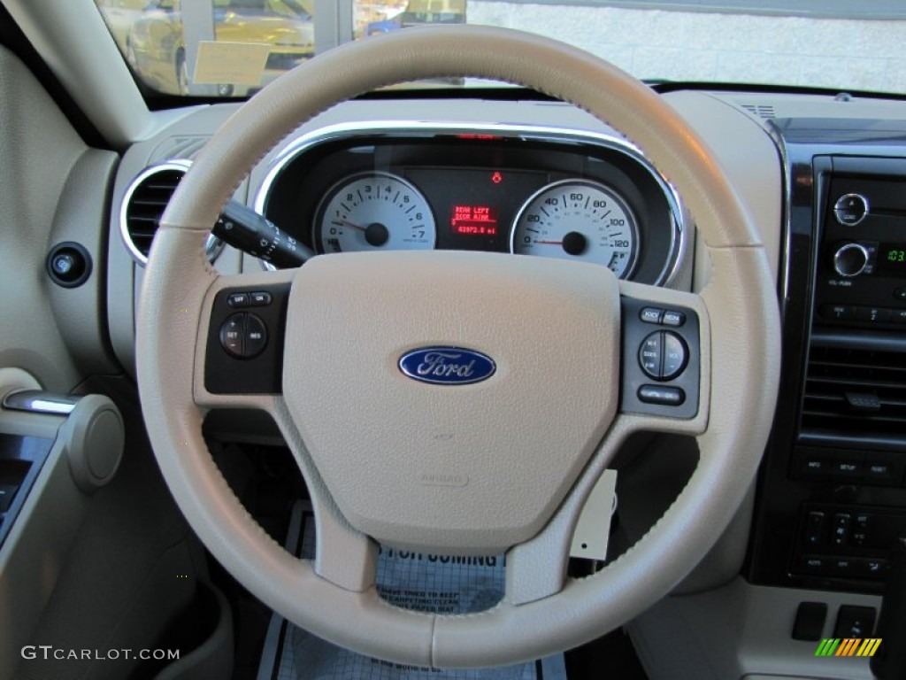 2009 Ford Explorer Sport Trac Limited 4x4 Camel Steering Wheel Photo #56118440