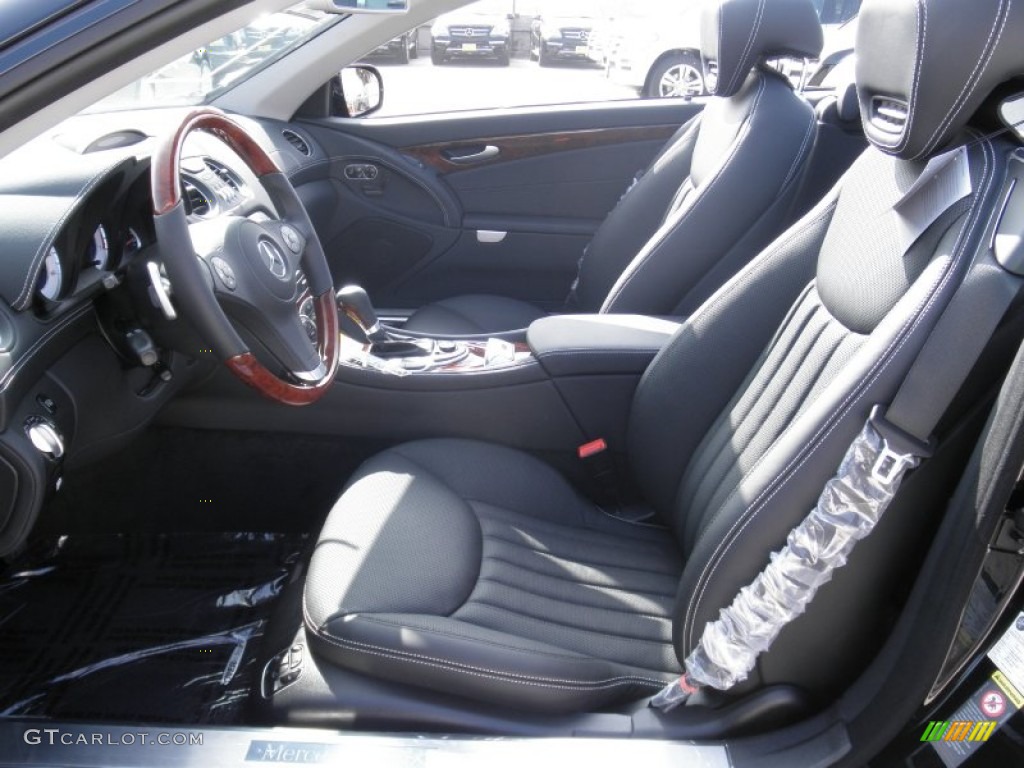 Black Interior 2012 Mercedes-Benz SL 550 Roadster Photo #56118752