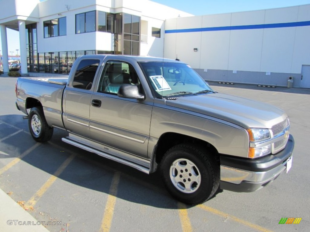 2003 Silverado 1500 LT Extended Cab 4x4 - Light Pewter Metallic / Medium Gray photo #24