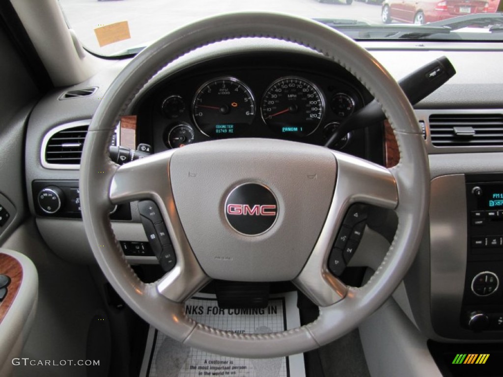 2007 GMC Sierra 2500HD SLT Crew Cab 4x4 Dark Titanium/Light Titanium Steering Wheel Photo #56118986