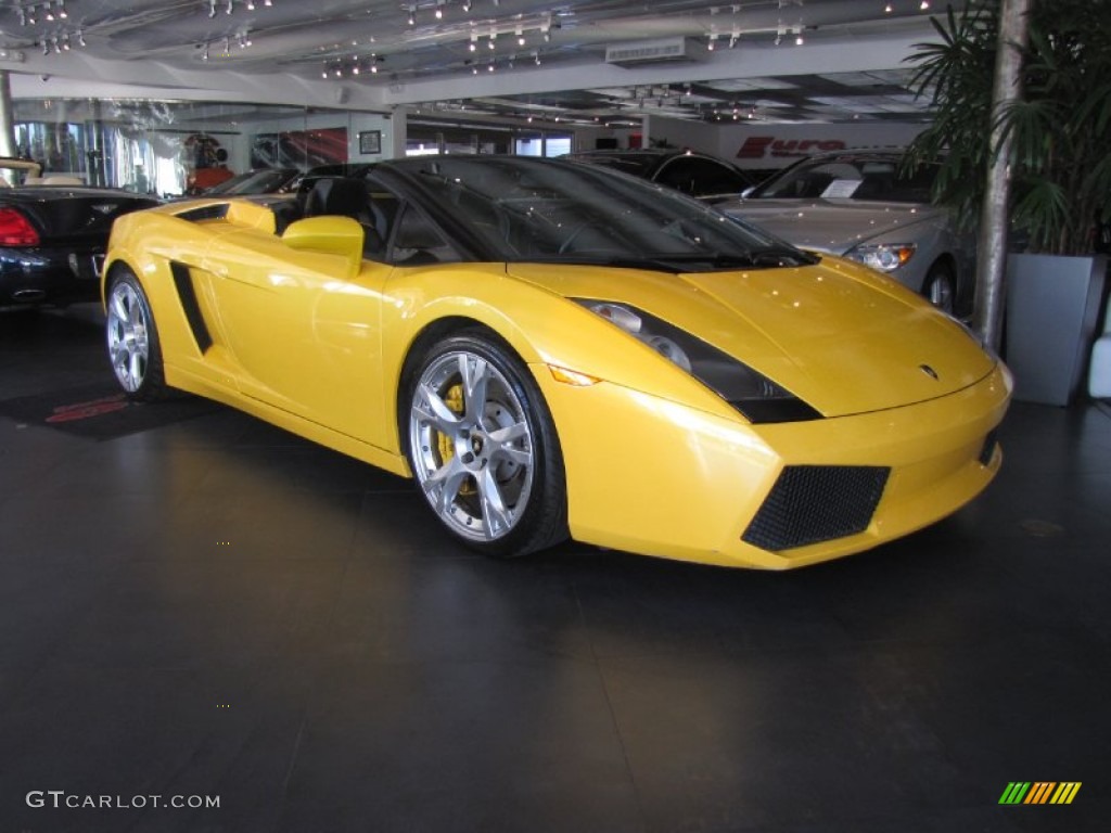 Giallo Halys (Yellow) 2008 Lamborghini Gallardo Spyder E-Gear Exterior Photo #56120204
