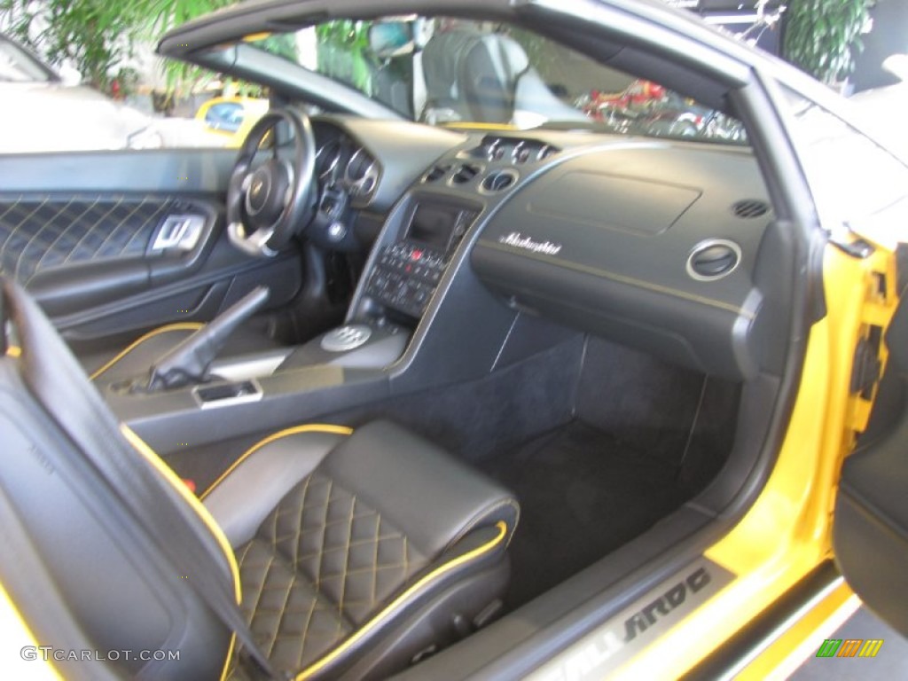 Nero Perseus Interior 2008 Lamborghini Gallardo Spyder E-Gear Photo #56120254