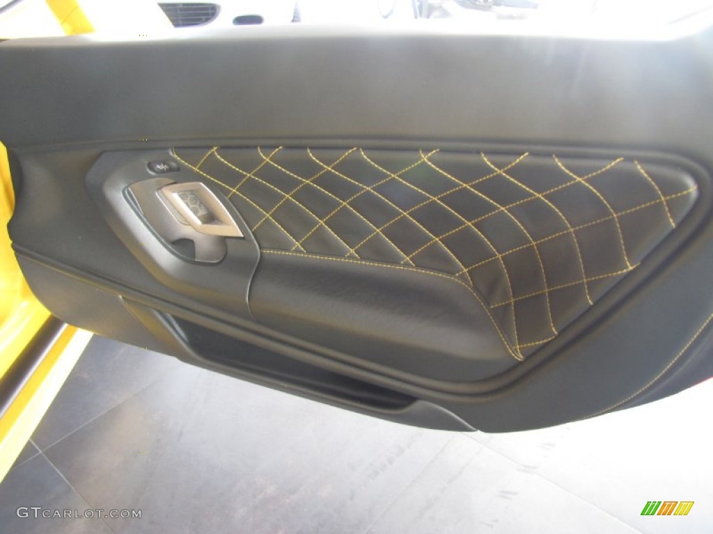 2008 Lamborghini Gallardo Spyder E-Gear Nero Perseus Door Panel Photo #56120282