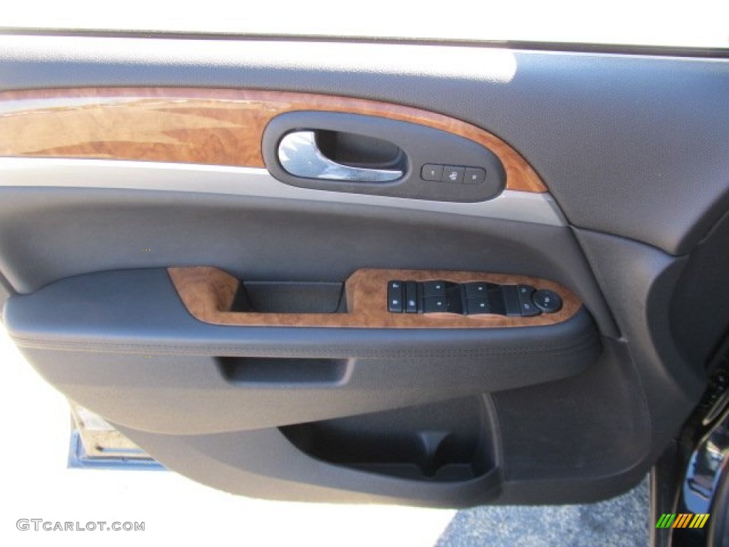 2012 Buick Enclave AWD Ebony Door Panel Photo #56120615
