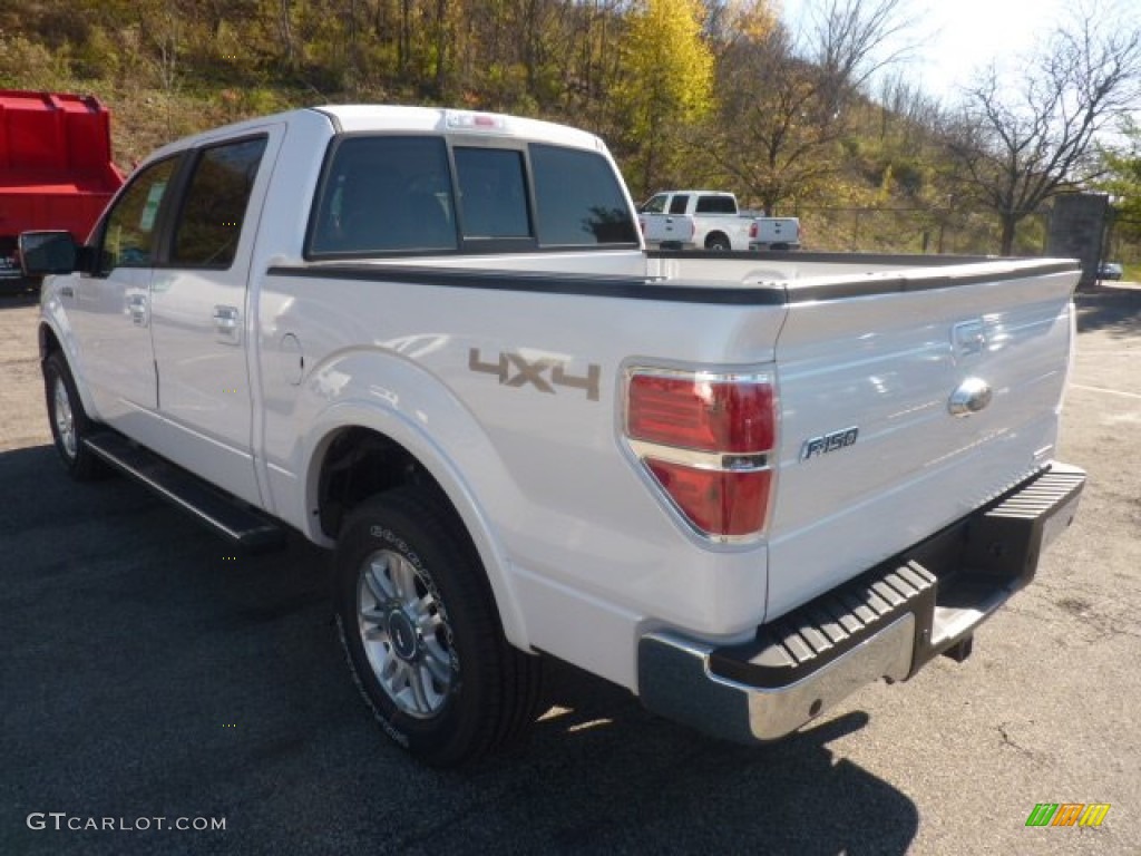 2011 F150 Lariat SuperCrew 4x4 - White Platinum Metallic Tri-Coat / Pale Adobe photo #4