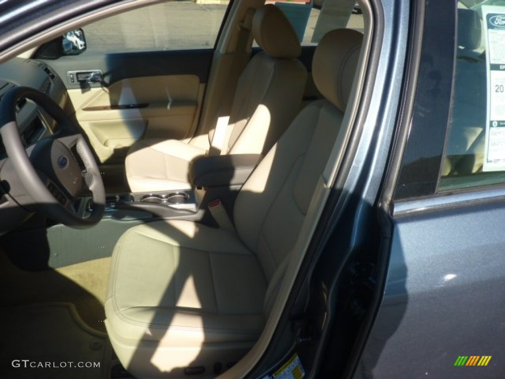 2012 Fusion SEL V6 - Steel Blue Metallic / Camel photo #8