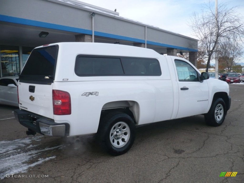 2008 Silverado 1500 Work Truck Regular Cab 4x4 - Summit White / Dark Titanium photo #6