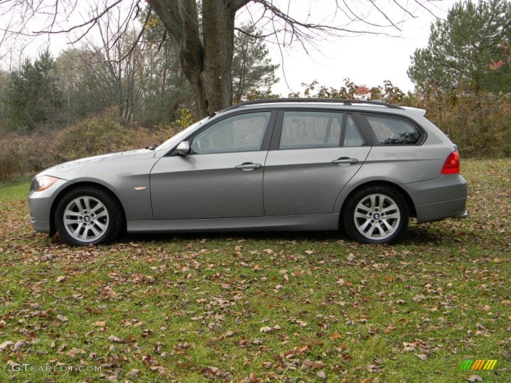 2007 3 Series 328xi Wagon - Space Gray Metallic / Black photo #4