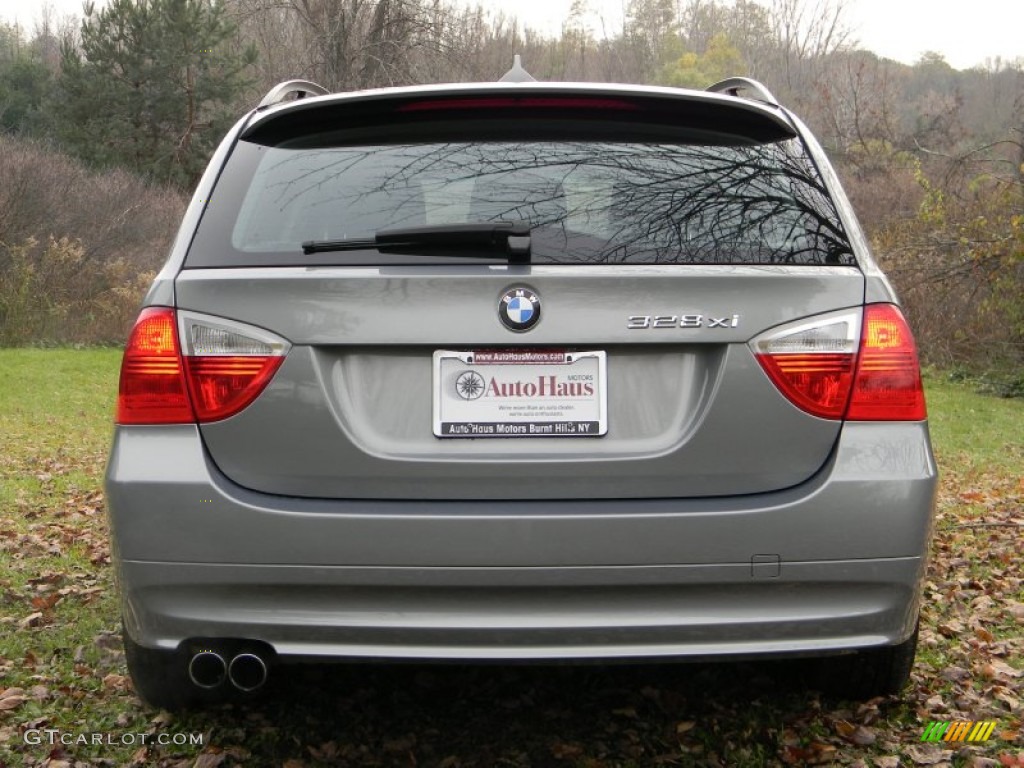 2007 3 Series 328xi Wagon - Space Gray Metallic / Black photo #7