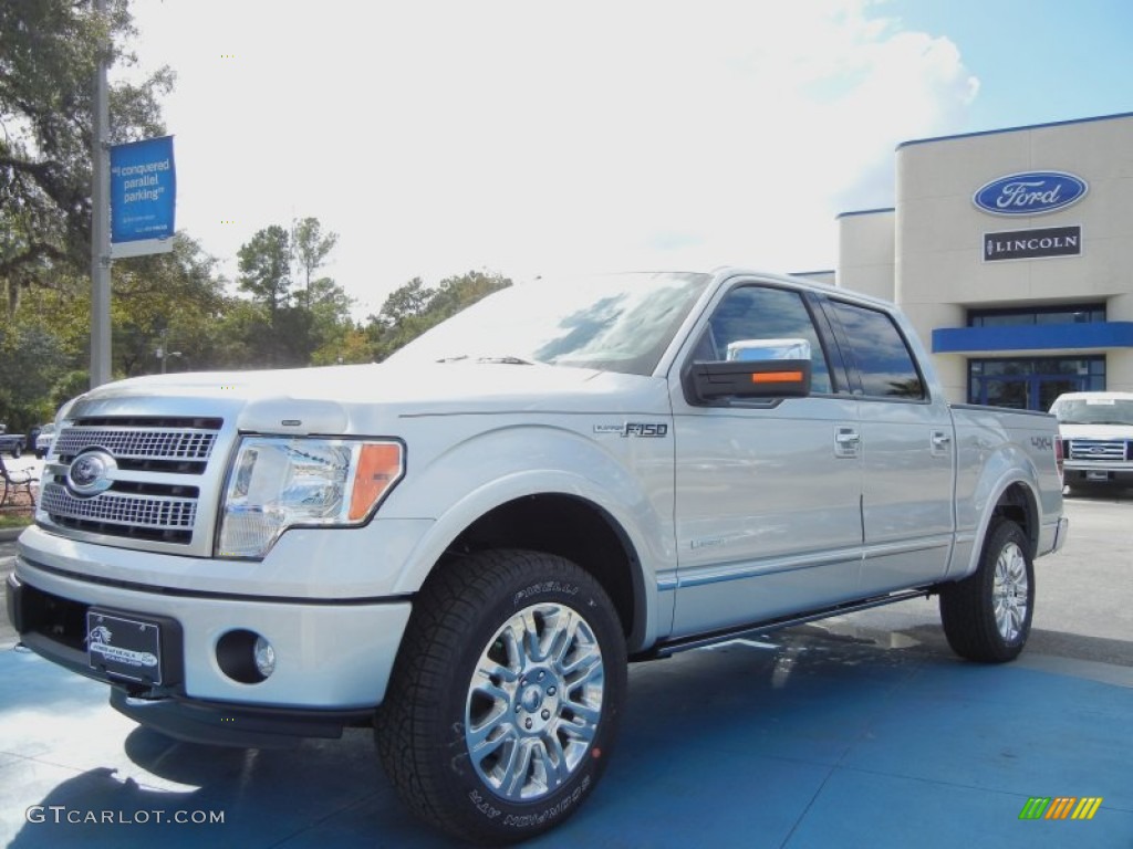 2011 F150 Platinum SuperCrew 4x4 - Ingot Silver Metallic / Sienna Brown/Black photo #1