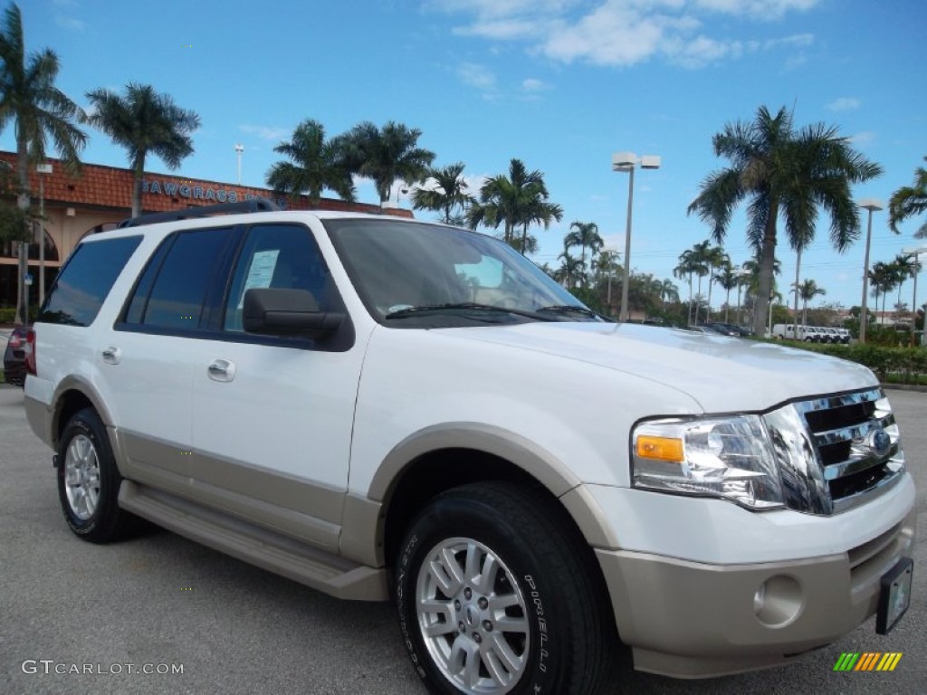 2010 Expedition Eddie Bauer - Oxford White / Camel photo #1