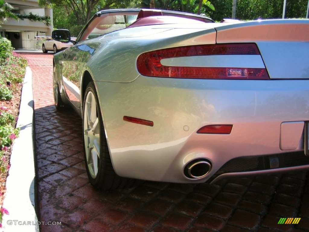 2008 V8 Vantage Roadster - Titanium Silver / Chancellor Red photo #11