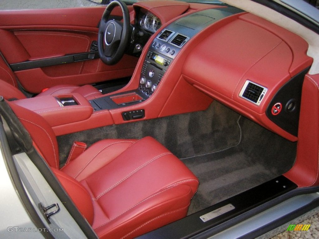 2008 V8 Vantage Roadster - Titanium Silver / Chancellor Red photo #17