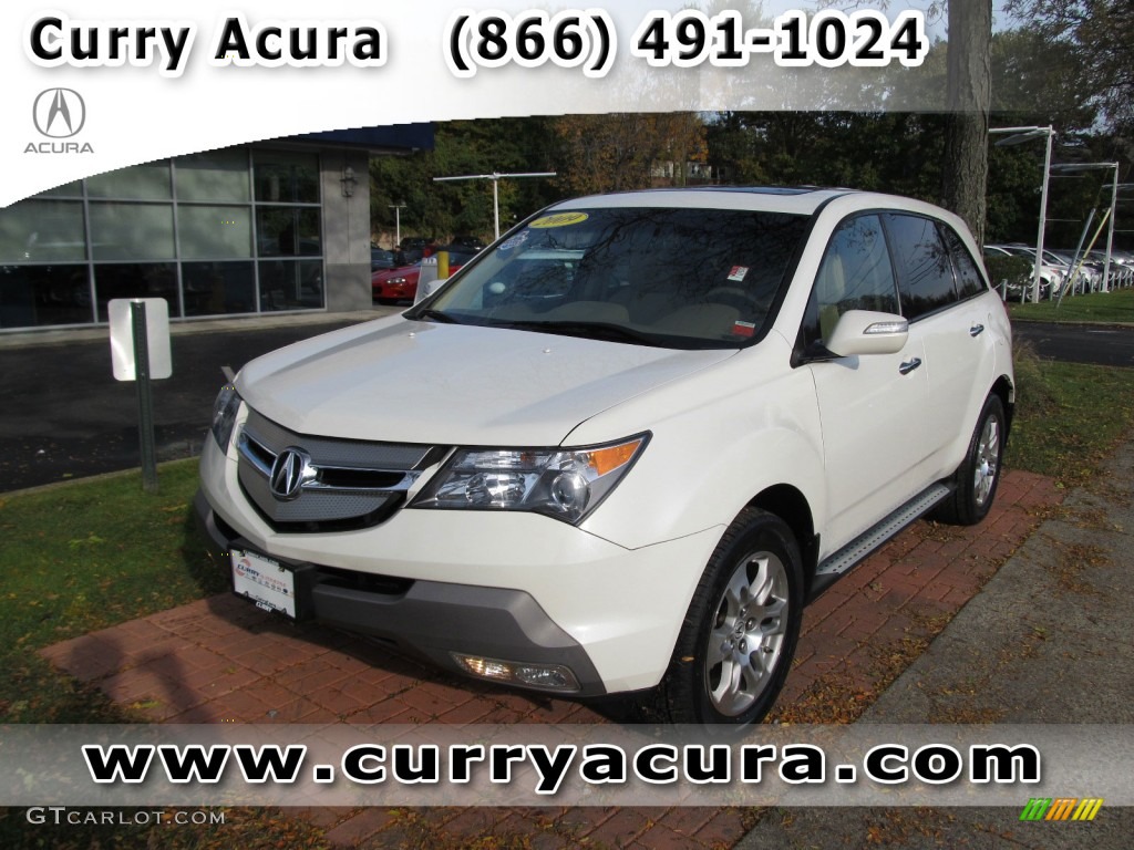 2009 MDX Technology - Aspen White Pearl / Parchment photo #1