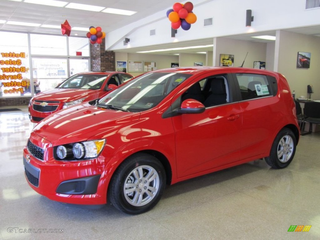 2012 Sonic LT Hatch - Victory Red / Jet Black/Dark Titanium photo #1