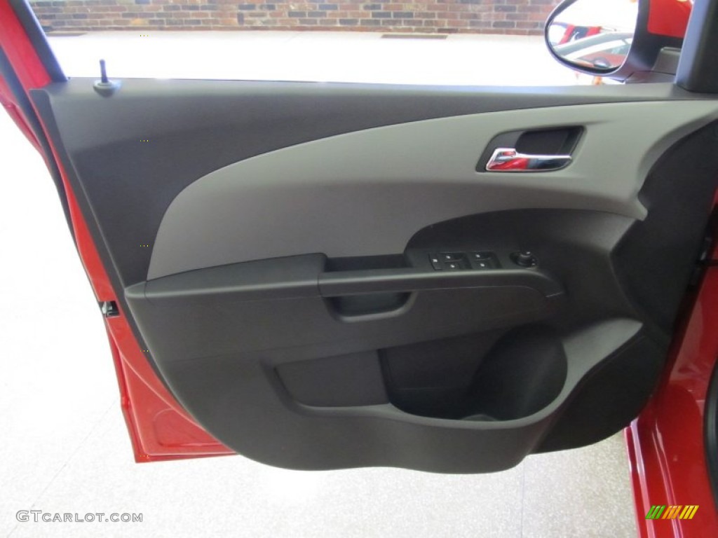 2012 Chevrolet Sonic LT Hatch Jet Black/Dark Titanium Door Panel Photo #56129768