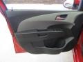 Jet Black/Dark Titanium 2012 Chevrolet Sonic LT Hatch Door Panel