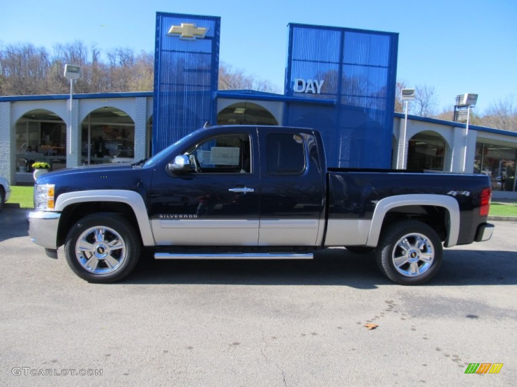 2012 Silverado 1500 LT Extended Cab 4x4 - Imperial Blue Metallic / Ebony photo #2