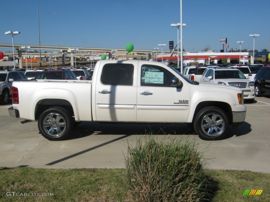 White Diamond Tricoat 2012 GMC Sierra 1500 SLE Crew Cab Exterior Photo #56132265