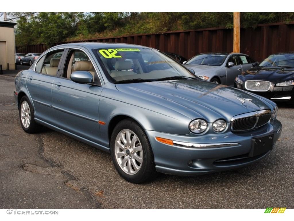 2002 X-Type 2.5 - Adriatic Blue Metallic / Sand photo #7