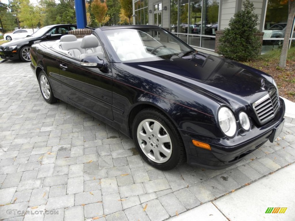 2001 CLK 320 Cabriolet - Capri Blue Metallic / Ash photo #1