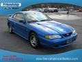 1998 Bright Atlantic Blue Ford Mustang V6 Coupe  photo #4