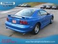 1998 Bright Atlantic Blue Ford Mustang V6 Coupe  photo #6