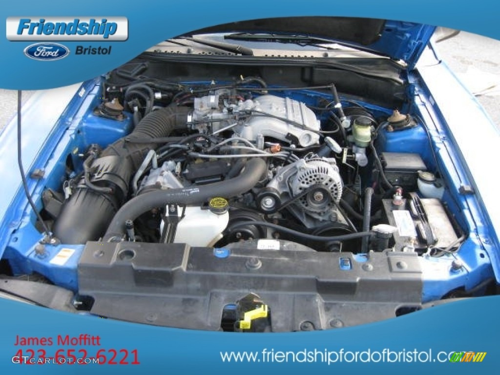 1998 Mustang V6 Coupe - Bright Atlantic Blue / Medium Graphite photo #11