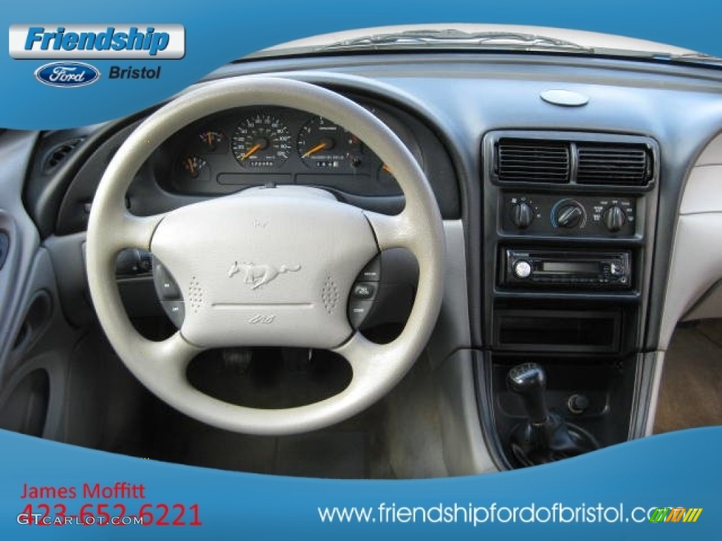 1998 Mustang V6 Coupe - Bright Atlantic Blue / Medium Graphite photo #21