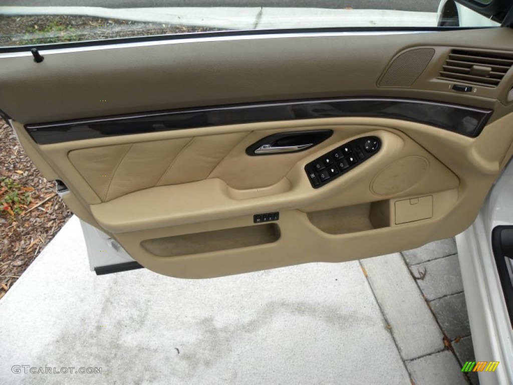 2003 BMW 5 Series 540i Sedan Sand Beige Door Panel Photo #56134595