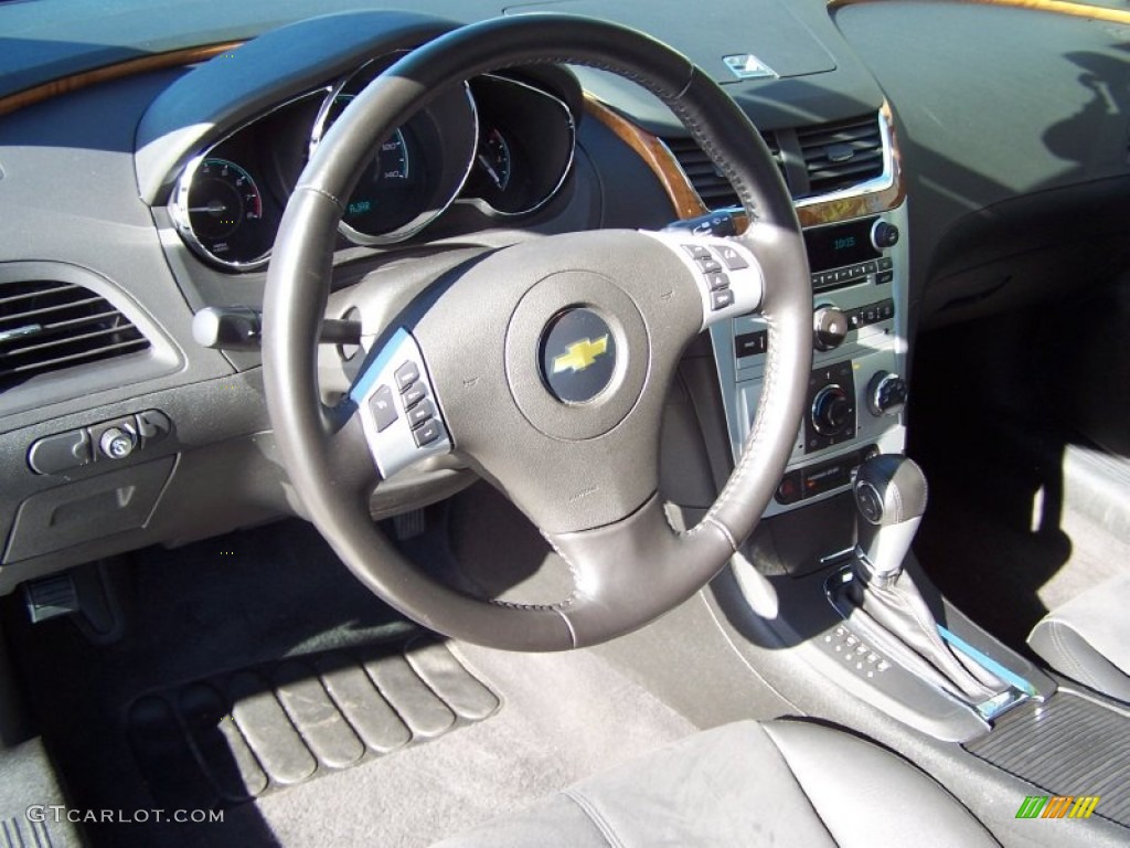 2011 Chevrolet Malibu LT Ebony Steering Wheel Photo #56135417