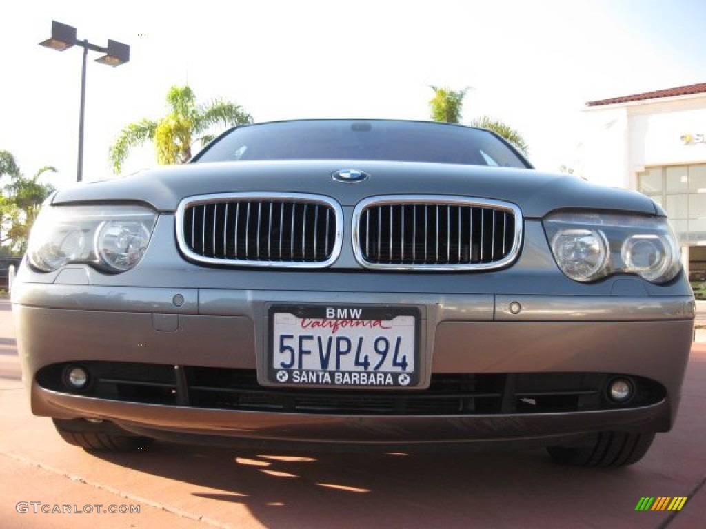 2004 7 Series 745i Sedan - Sterling Grey Metallic / Black/Natural Brown photo #2