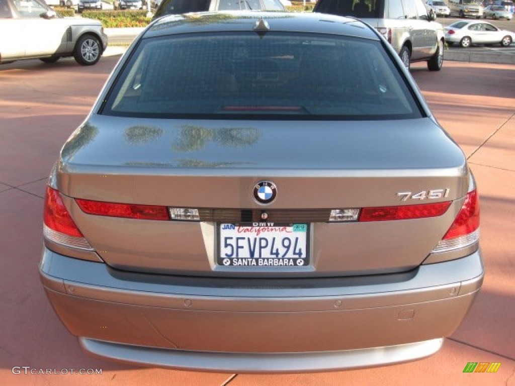 2004 7 Series 745i Sedan - Sterling Grey Metallic / Black/Natural Brown photo #4
