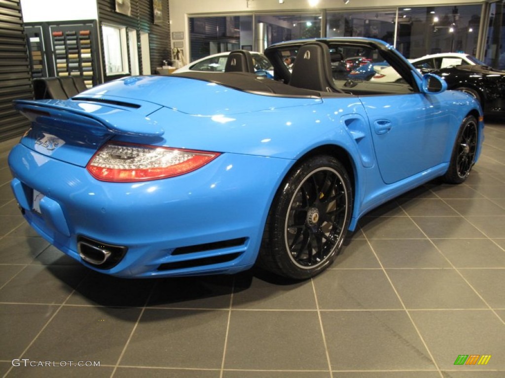Paint to Sample Bright Blue 2012 Porsche 911 Turbo S Cabriolet Exterior Photo #56136056