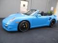 2012 Paint to Sample Bright Blue Porsche 911 Turbo S Cabriolet  photo #11