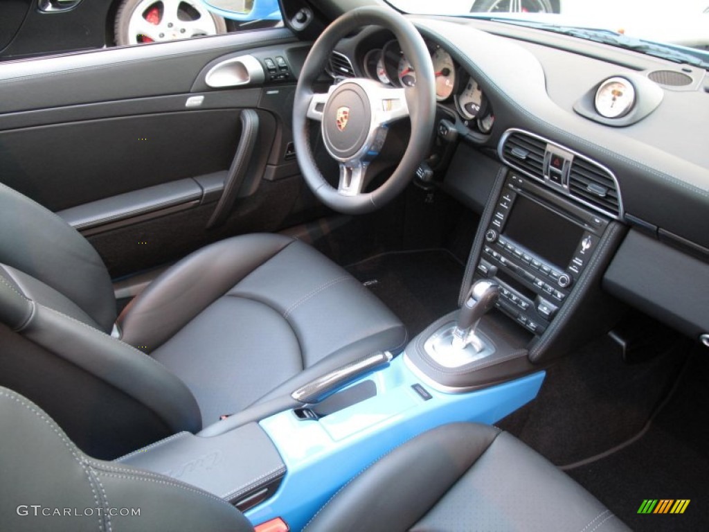 Black Interior 2012 Porsche 911 Turbo S Cabriolet Photo #56136158