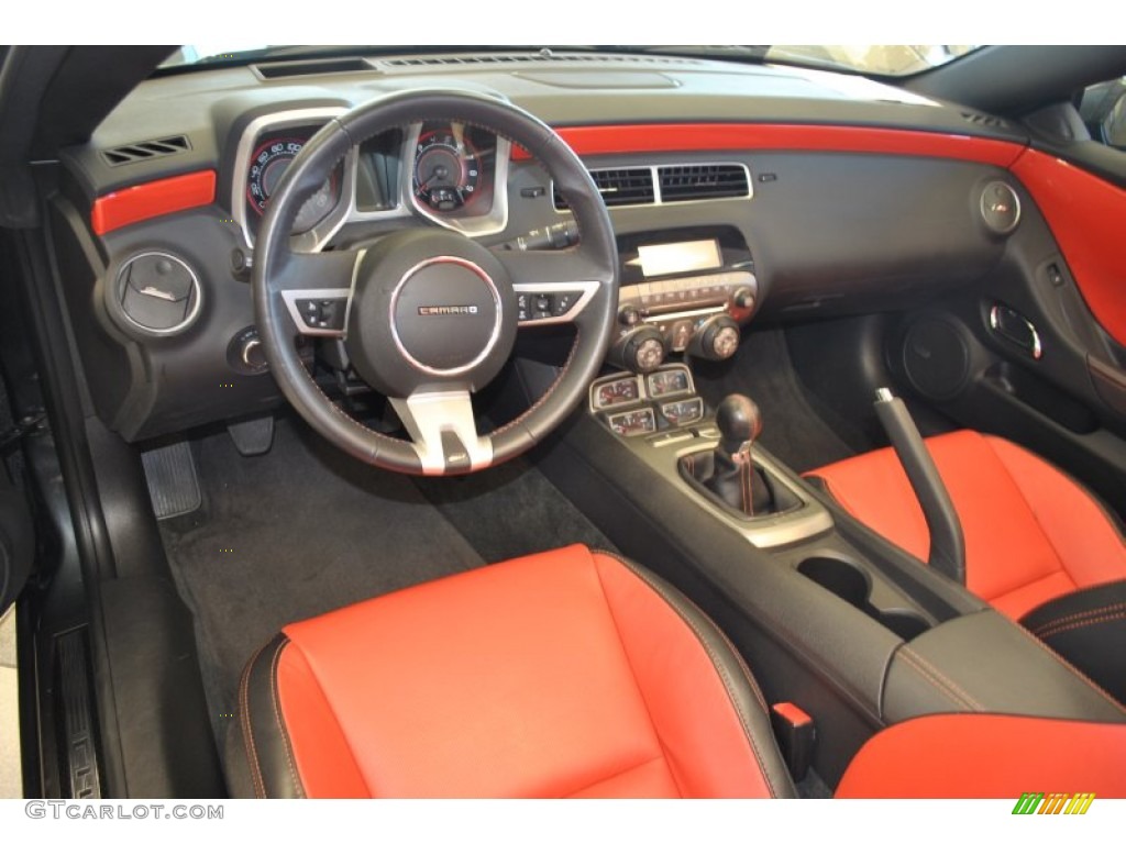 Inferno Orange/Black Interior 2011 Chevrolet Camaro SS/RS Convertible Photo #56136485